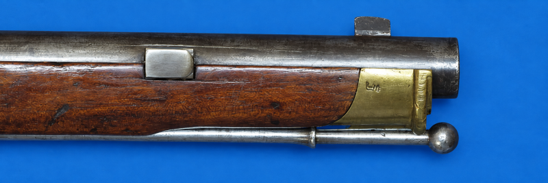 Dreyse Zuendnadel Jaegerbuechse Detail von rechts